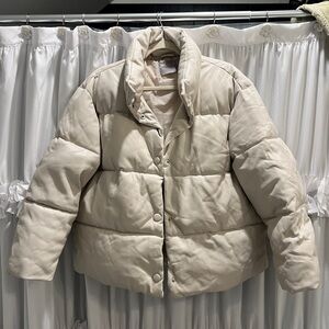 ASOS Leather Puffer Coat